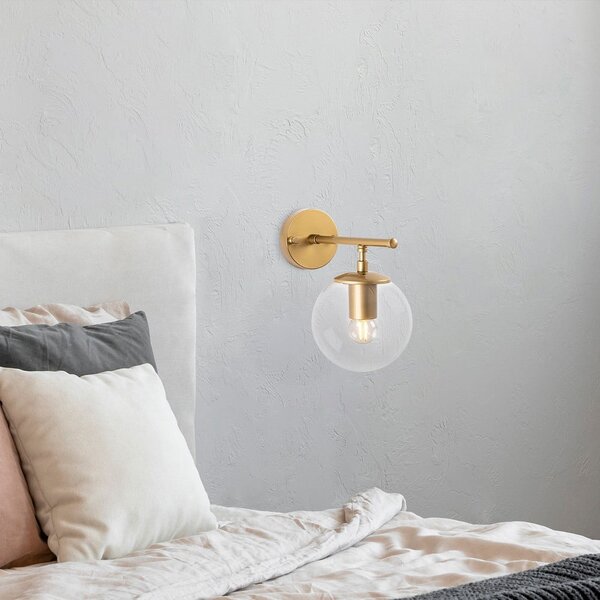 Nástěnné svítidlo v mosazné barvě Roe – Opviq lights