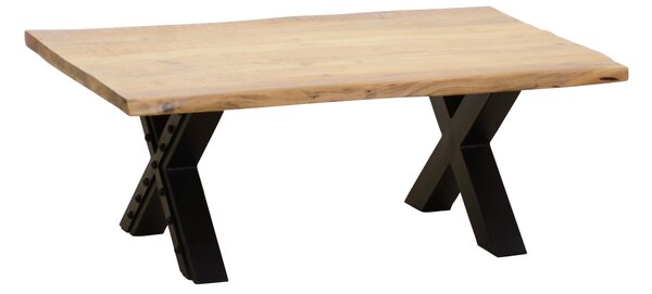 KONFERENČNÍ STOLEK, přírodní barvy, černá, dřevo, kov, 115/70/45 cm Ambia Home - Konferenční stolky
