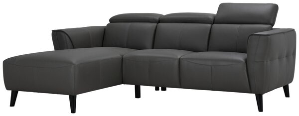 ROHOVÁ SEDAČKA, kůže, šedá MID.YOU - Kožené sedačky, Online Only