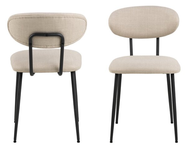 Krémové jídelní židle v sadě 2 ks Denise – Actona