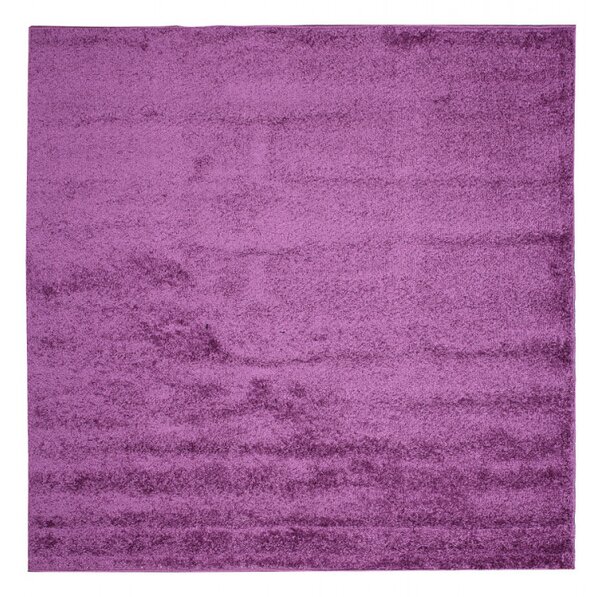 Kusový koberec shaggy ctverec Parba šeříkový 160x160cm