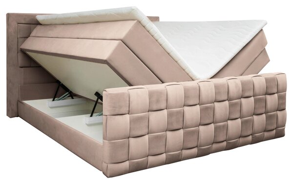 POSTEL BOXSPRING, 160/200 cm, béžová Livetastic - Manželské postele, Online Only