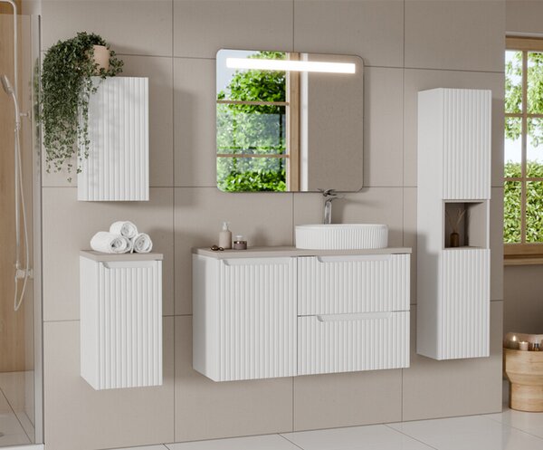 Koupelnový regál pod pracovní desku NOVA WHITE 30 cm