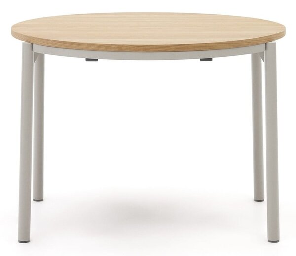 Kulatý rozkládací jídelní stůl s deskou v dubovém dekoru v přírodní barvě ø 90 cm Montuiri – Kave Home