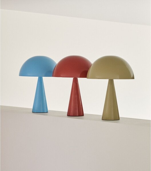 Světle modrá stolní lampa (výška 33 cm) Mush – Hübsch