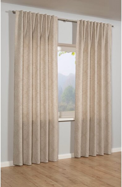 Béžový zatemňovací/termo závěs z žakáru 140x245 cm Ornament – Sehlbach