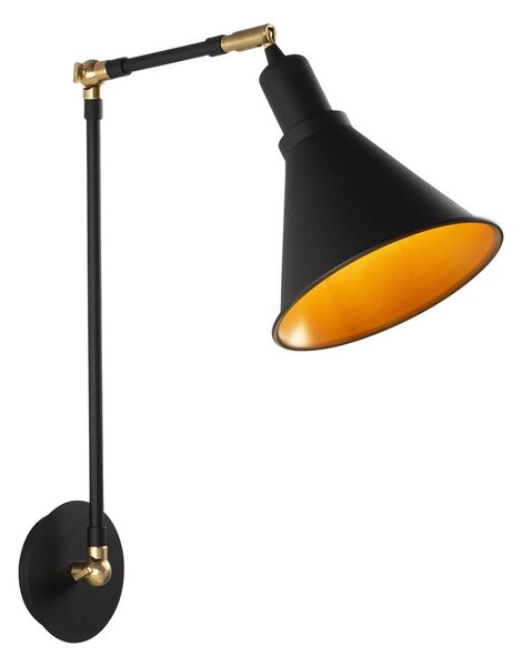 Černé nástěnné svítidlo ø 20 cm Chicago – Opviq lights