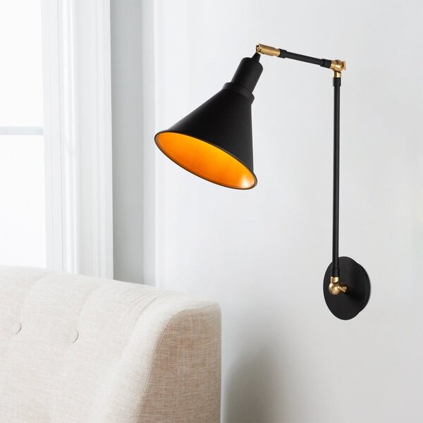 Černé nástěnné svítidlo ø 20 cm Chicago – Opviq lights