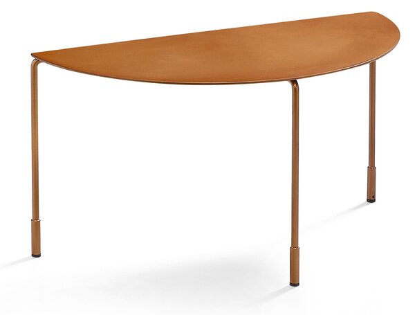 MIDJ - Konferenční stolek HOODI kožená deska, výška 40 cm