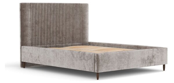 Béžová čalouněná dvoulůžková postel s úložným prostorem s roštem 180x200 cm Etero – Maison de Rêve