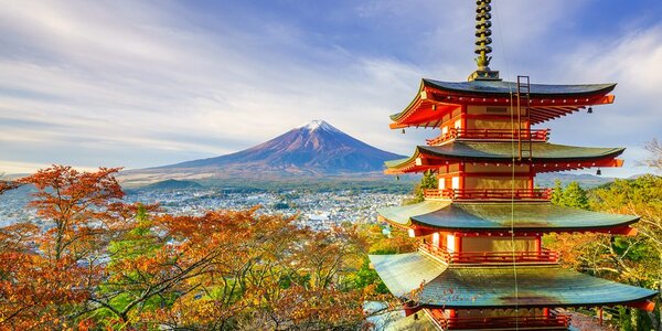 Obraz výhled na Chureito Pagoda a horu Fuji