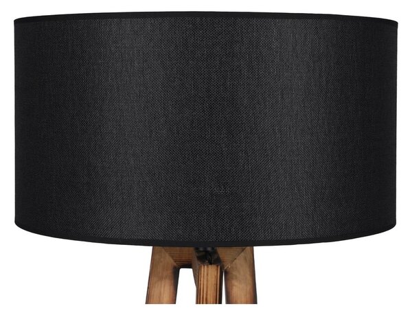 Černá/hnědá stojací lampa s textilním stínidlem (výška 149 cm) Maçka – Opviq lights