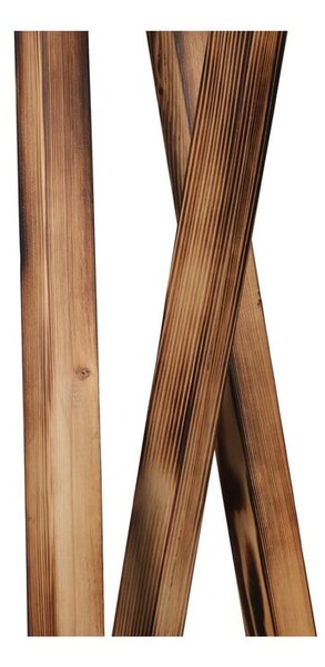 Černá/hnědá stojací lampa s textilním stínidlem (výška 149 cm) Maçka – Opviq lights