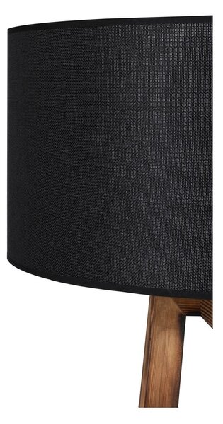 Černá/hnědá stojací lampa s textilním stínidlem (výška 149 cm) Maçka – Opviq lights