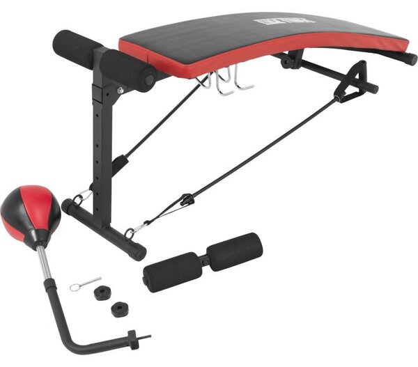 Gorilla Sports Lavička s boxovací hruškou, 145 x 61 x 100 cm