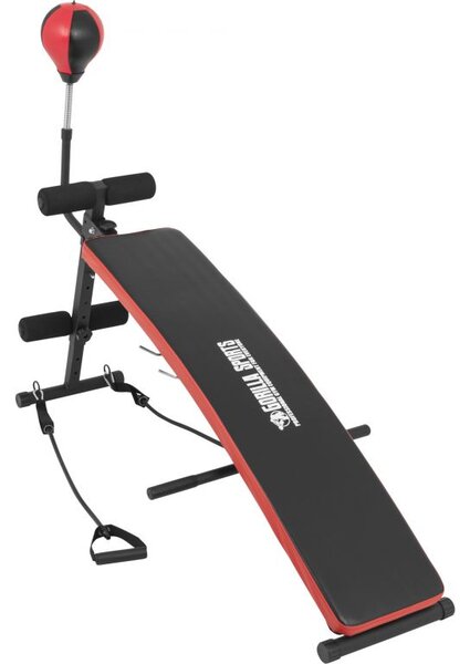 Gorilla Sports Lavička s boxovací hruškou, 145 x 61 x 100 cm