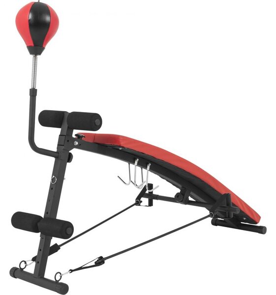 Gorilla Sports Lavička s boxovací hruškou, 145 x 61 x 100 cm
