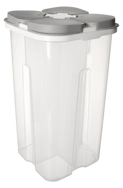 Orion Dělená dóza na potraviny se 4 sekcemi - 2,45l ( 4 x 0,6l) FOLY Extra, šedá