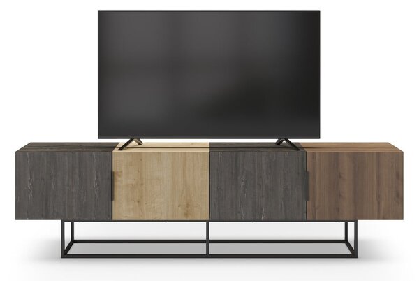 TV stolek v dekoru dubu v přírodní barvě 200x55 cm Titan – Marckeric