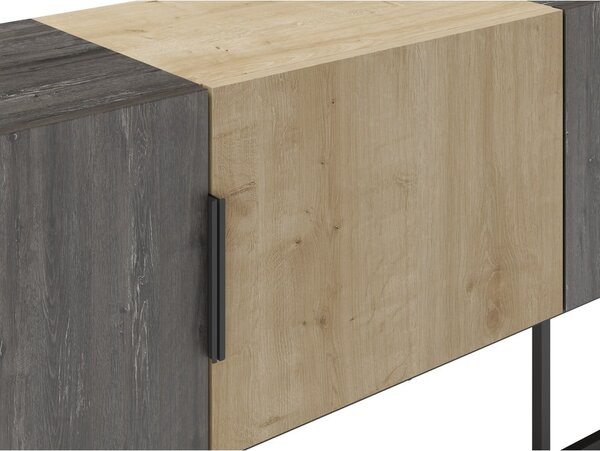 TV stolek v dekoru dubu v přírodní barvě 200x55 cm Titan – Marckeric
