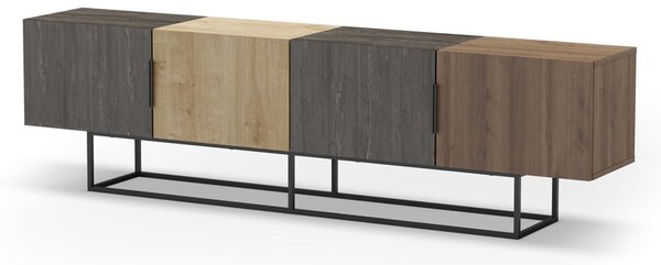 TV stolek v dekoru dubu v přírodní barvě 200x55 cm Titan – Marckeric
