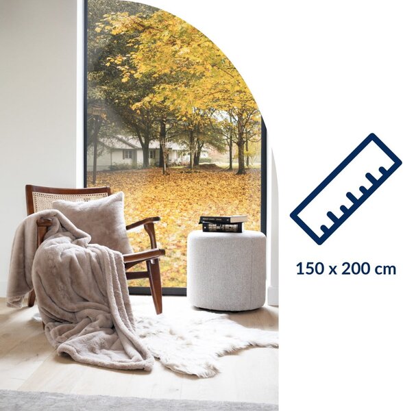 Bílobéžová deka z umělé kožešiny 150x200 cm Ruby – Tiseco Home Studio