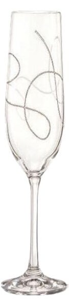 Bohemia Crystal Sklenice na šampaňské String 190ml (set po 2ks)