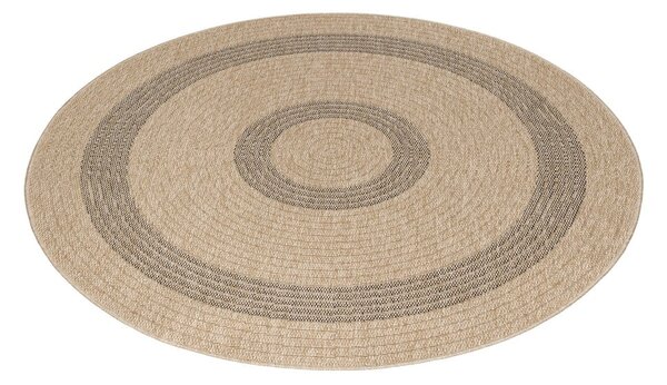 Černo-béžový kulatý venkovní koberec ø 120 cm Comilla – Ayyildiz Carpets