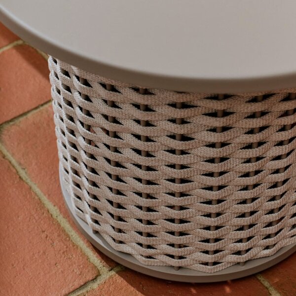 Béžovošedý zahradní odkládací stolek Kave Home Sedalis 50 cm