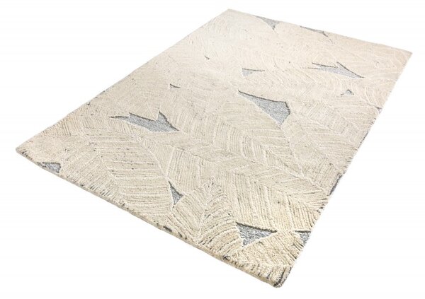 Koberec LEAFS 230x160 CM béžovo-bílý Textil | Kusové koberce | Obdelníkové