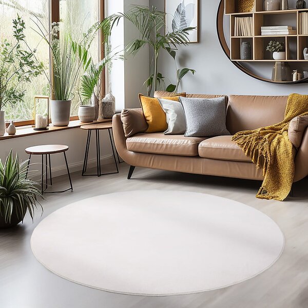 Krémový pratelný kulatý koberec ø 160 cm Sky – Ayyildiz Carpets