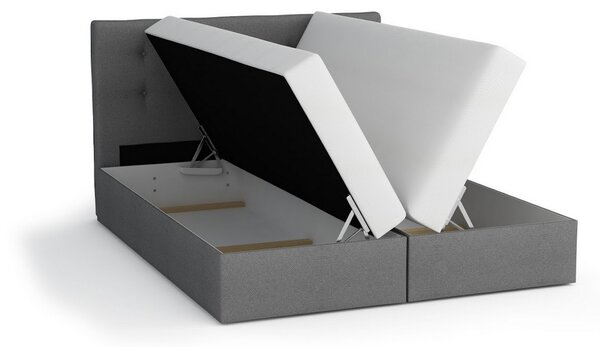 Čalouněná postel s úložným prostorem DELILAH 2 - 160x200, šedá