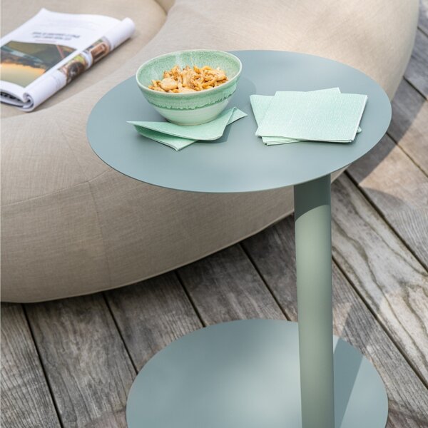 Zelený kovový odkládací stolek J-line Ferra 40 cm