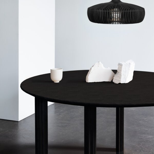 Umage Černý dubový jídelní stůl Comfort Circle 120 cm