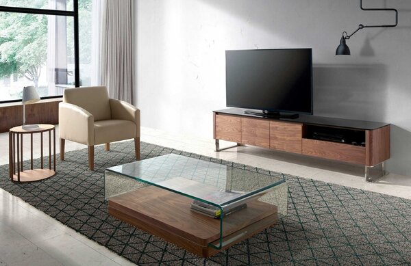 Ořechový TV stolek Angel Cerdá No. 3047, 200x 45 cm