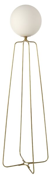 Bílá skleněná stojací lampa Angel Cerdá No. 8047, 170 cm