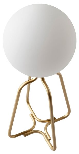 Bílá skleněná stolní lampa Angel Cerdá No. 8049