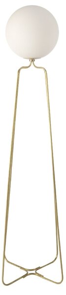 Bílá skleněná stojací lampa Angel Cerdá No. 8047, 170 cm