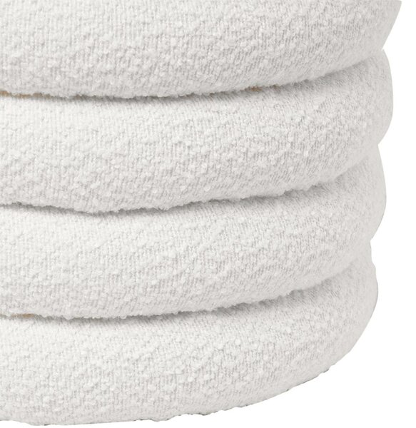 Bílý bouclé taburet Somcasa Harry 40 cm