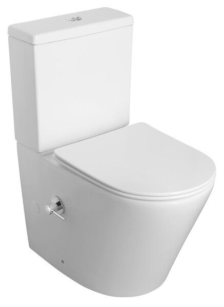 Sapho Sapho, PACO CLEANWASH WC kombi mísa, integrovaná baterie a bidetová sprška, spodní/zadní, bílá, PC1012RX