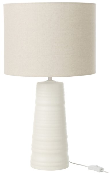 -25 % Dny MOMENTI– Bílá keramická stolní lampa J-line Elya