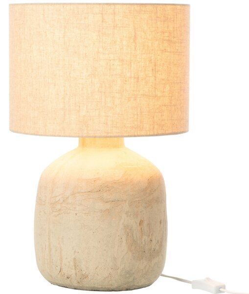 Béžová kameninová stolní lampa J-line Zia