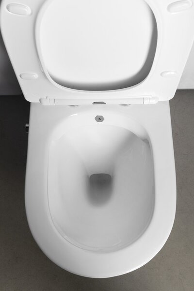Sapho Sapho, PACO CLEANWASH WC kombi mísa, integrovaná baterie a bidetová sprška, spodní/zadní, bílá, PC1012RX