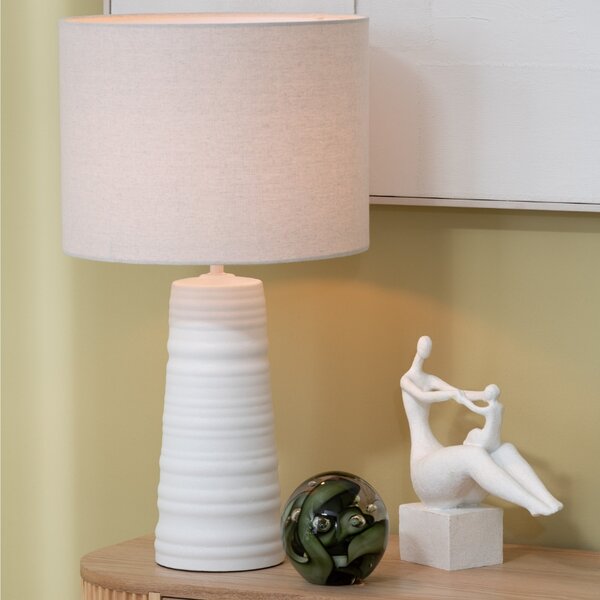 -25 % Dny MOMENTI– Bílá keramická stolní lampa J-line Elya