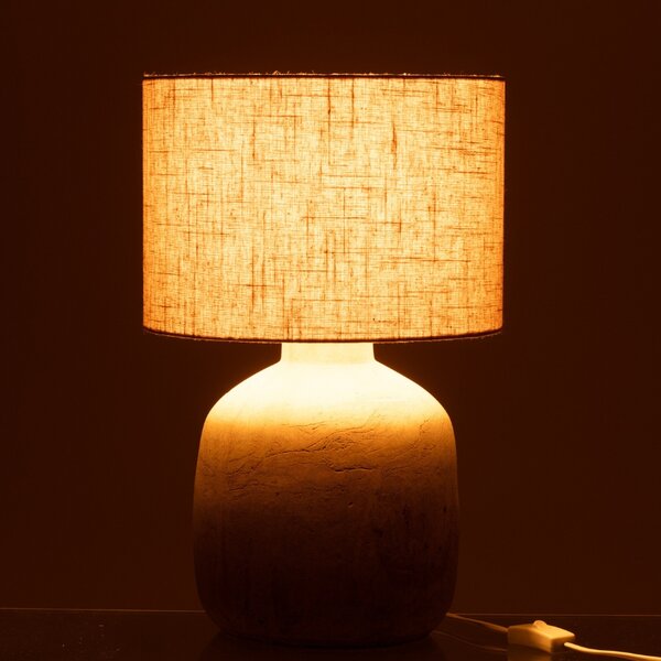 Béžová kameninová stolní lampa J-line Zia