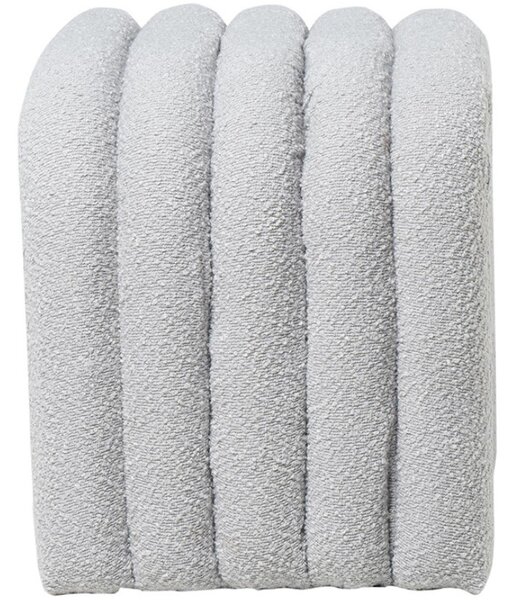 Šedý bouclé taburet Somcasa Edy 42 x 42 cm