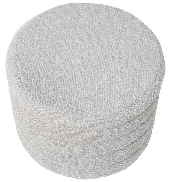 Šedý bouclé taburet Somcasa Harry 40 cm