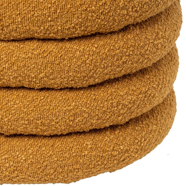 Žlutý bouclé taburet Somcasa Harry 40 cm