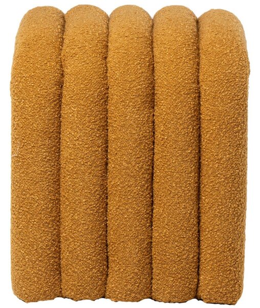 Žlutý bouclé taburet Somcasa Edy 42 x 42 cm