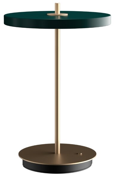 Umage Zeleno-zlatá kovová stolní nabíjecí LED lampa Asteria